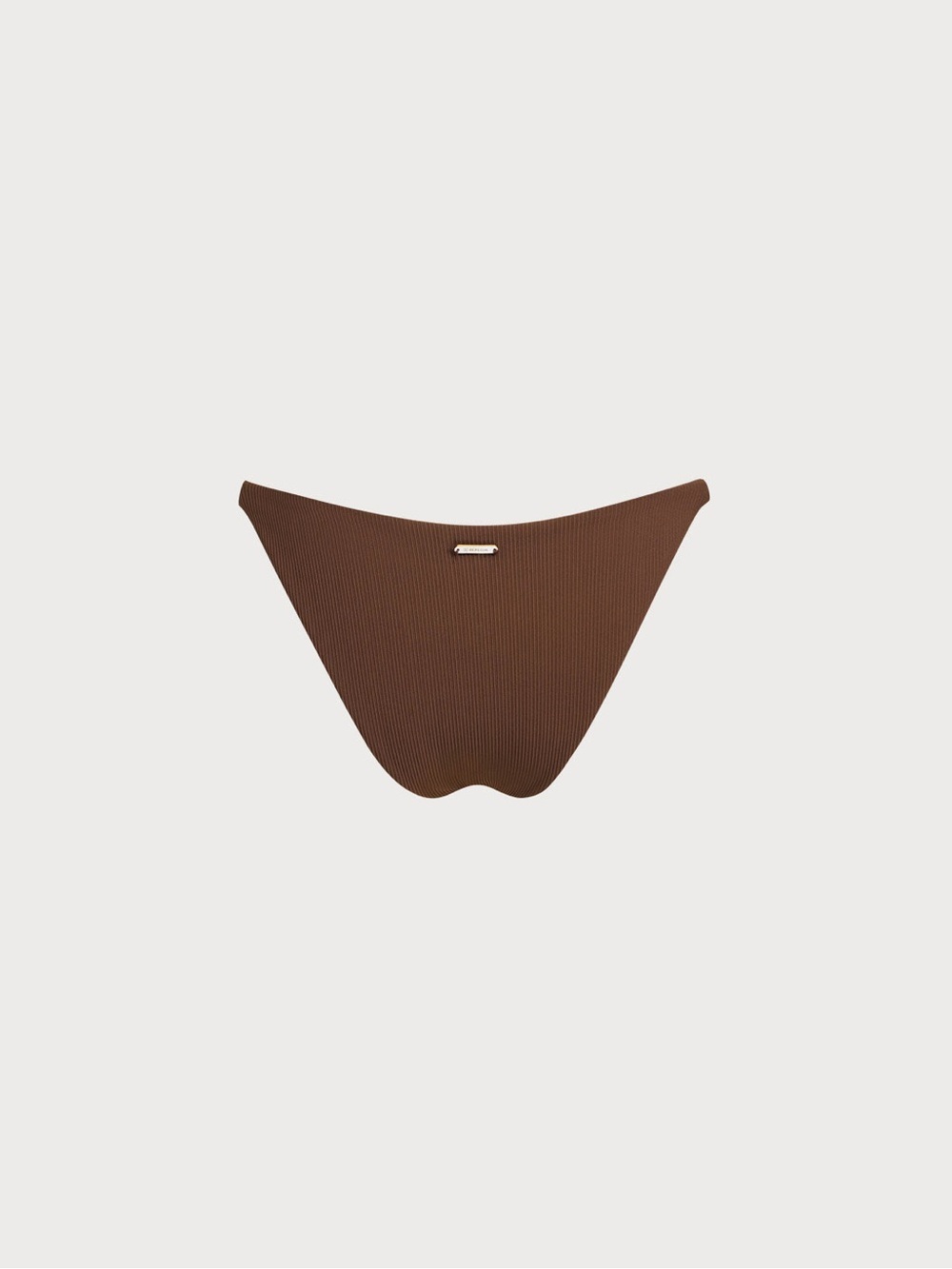 Brown Ribbed Triangle Bikini Set - Women's Swim - Picture 5 of 5
